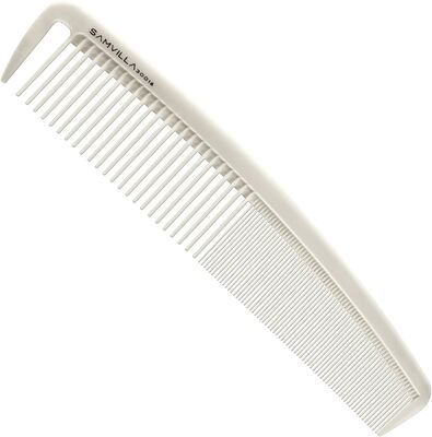 24-200007 SAM VILLA SIGNATURE SERIES WIDE CUTTING COMB -  IVORY 6/BOX